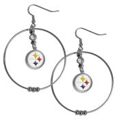 Shop NFL Siskiyou Sports Women's Pittsburgh Steelers 2-Inch Hoop Earrings - Team Color Jewelry