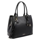 Shop NINE WEST Brooklyn Jet Set Carryall Satchel in Black - Stylish Women's Handbag