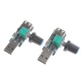 NOYITO 5V USB Fan Speed Controller Regulator - Stepless Control, Pack of 2 for DC 4-12V to 2.5-8V, 5W Efficiency