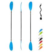 Buy OCEANBROAD 90.5in Kayak Paddle - Alloy Shaft Canoeing Oar with Leash, Blue | Perfect for Kayaking & Boating Adventures