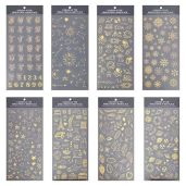 OLYCRAFT 8PCS Self-Adhesive Star & Snowflake Stickers for Scrapbooking, Laptops & Personalization