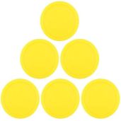 "ONE250 3.25" Air Hockey Pucks - Full Size Replacement Goal Packs (6 Pcs) - Yellow Accessories for Game Tables"