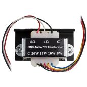 OSD Audio 70V Commercial Line Transformer SP70: 20W, 15W, 10W & 5W Options for Premium Sound Distribution