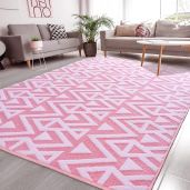 Ompaa Ultra Soft Shaggy Rugs Memory Foam Pink 6x9 Feet Plush Area Rug for Bedroom Living Room Kids Nursery Decor Floor Mat