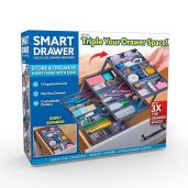 Ontel Smart Drawer Organizer: Multi-Level Jewelry & Cosmetics Storage in Black - 2.65 in