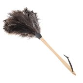 Ostrich Duster 22 Inch Super Soft Handmade Washable Non Electrostatic Easy Efficient Dusting with Wooden Handle Brown