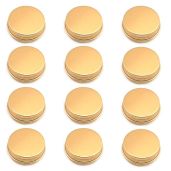 12pcs Othmro 0.5oz Gold Metal Round Tins with Screw Lid for Salve, Spices, Lip Balm & More - Perfect 15ml Containers