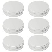 6Pcs 3.4oz Aluminum Round Tins - Refillable Containers for Salve, Spices, Lip Balm & More | 100ml Screw Lid Cans