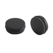 OTHMRO 6pcs 2oz Black Metal Round Tins with Screw Lid for Salve, Spices, Lip Balm & More - 60ml Aluminum Containers