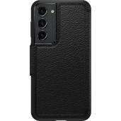 OtterBox Galaxy S23 Plus Strada Series Case Black Genuine Leather Card Holder Pocket Friendly Folio Case