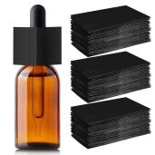 Outus 500 Pcs Heat Shrink Wrap for Bottles - Perfect for Essential Oils, Droppers & Hot Sauce (Black, 1.8x0.9 Inch)