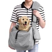 Ownpets Extra-Large Pet Sling Carrier for Dogs and Cats 15 to 25lbs Reversible Hands-Free Bag with Adjustable Strap for Outdoor Travel