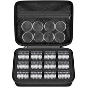 PAIYULE 96 Pieces 46mm Coin Capsules, with Foam Gasket and Plastic Storage Organizer Box, 6 Sizes (20 25 27 30 38 46mm) Coins Collector Case Holder