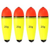 PATIKIL 0.7oz Fishing Slip Bobbers, 4 Pack EVA Fishing Float for Sea Fishing Freshwater, Yellow