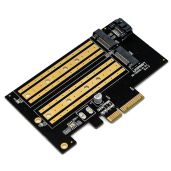 PCIe to M.2 NVMe SSD Adapter Card - 32Gbps PCIe 4.0 for ZimaBoard & Desktop PCs - Supports SATA NGFF