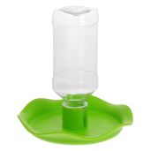 POPETPOP Reptile Water Dispenser: Automatic Waterer for Tortoises, Lizards & Turtles - Green Feeding Bowl