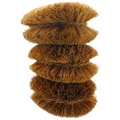 Pack of 3 Natural Coconut Fiber Tawashi Vegetable Brushes Japanese Design for Fruits Veggies and Household Use by SKARBY