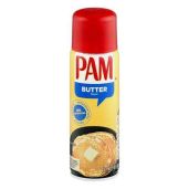 Pam Butter Flavor Canola Oil Spray (Pack of 4) - Perfect for Cooking & Baking!
