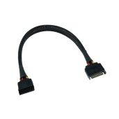 Phobya 30cm SATA Power Extension Cable - Sleek Black Sleeved Design for Optimal Performance