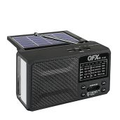 QFX R-37 6-Band Bluetooth Solar Radio: AM, FM, SW1-SW4 with LED Flashlight (2021 Model)