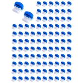 QWORK 100 Pack 3 Wire Connectors Electrical IDC 314-BOX Pigtail Connectors for 22-14 AWG Cables