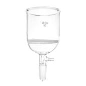 QWORK 500ml Buchner Funnel with Medium Frit G2 - Lab Glassware, 24/40 Joint, Vacuum Tubulation, 94mm I.D, 100mm Depth