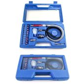 QWORK Air Micro Grinder, 2 Set 1 8" Mini Pencil Polishing Cutting Tool Pneumatic Pencil Die Grinder, 65000 RPM Free Speed