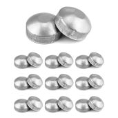 QWORK Fence Post Cap, 2-3 8" Chain Link Round End Cap for 2-3 8" Outside Diameter Post Pipe, 20 Packs