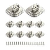 QWORK Laptop Cable Lock Anchor, 10 Pack Steel Desk Mount Anchor Accessory, Security Anchor Base Plate for Laptop Cable Locks, for Keyed or