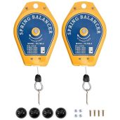 QWORK Spring Balancer, 2 Pack 3.3lbs - 6.6lbs Bearing Retractable Tool Fixture Holder for Assembly-line