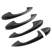 Qiilu Carbon Fiber Door Handle Covers for C Class W205 2015-2018 and GLC X253 2016-2018 Exterior Trim