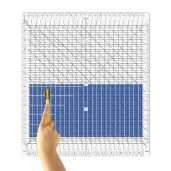 Quilting Ruler 12.5 x 12.5 Inch Slotted Rulers for Accurate Fabric Cutting and Sewing Quilt Strip Rulers