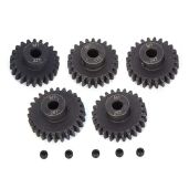 VGEBY RC Car Gear Set 5Pcs Chrome Steel Pinion Gears 22T 23T 24T 25T 26T Upgrade Parts for 1/8 RC Cars 5mm Inner Hole Accessories