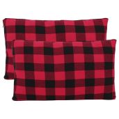 REDCAMP Small Camping Pillow Lightweight Compressible 2PCS Flannel Travel Pillow with Removable Cover for Outdoor Comfort