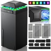 RGB Cooling Fan for Xbox Series X with Dust Filter and 7 LED Modes Auto Speed Adjustment and Independent Touch Switch