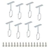Rannb Oval Closet Rod Support - 8pcs Zinc Alloy Middle Support for Stronger Closet Organization