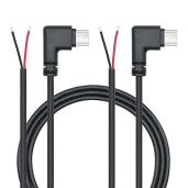 Right Angle USB C to 2 Pin Bare Wire Open End Wire 1M/3FT, 90 Degree USB Type C Male Plug Pigtail Power Cable 22AWG 5V/3A, for USB C Equipment Installed or Replacement Repair DIY Cable(2Pcs)