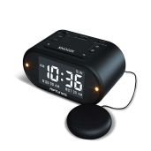 Riptunes Loud Alarm Clock with Bed Shaker: Perfect for Heavy Sleepers & Hearing Impaired - Dual Alarm, USB Charging, Snooze Feature