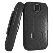 Rome Tech Holster Case with Belt Clip for Kyocera DuraForce Pro E6800 E6810 Slim Heavy Duty Shell Rugged Phone Cover with Kickstand Black
