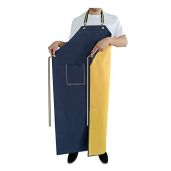 Waterproof Rubber Apron with Pockets for Dishwashing and Restaurant Use Adjustable Neck Strap Heavy Duty Chemical Resistant 47 Inch