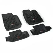Rugged Ridge Floor Liner Set for Jeep Wrangler JK (2007-2018) | All-Terrain, 4-Piece, Black | Perfect Fit for 2-Door Models
