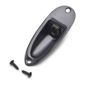 SAPHUE 1/4 Inch Guitar Input Jack Socket Plate for Fender Stratocaster Electric Guitar Replacement Parts Black