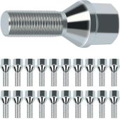 SCITOO M12x1.25 Wheel Lug Bolts - 20 Pcs Silver 28mm for Jeep Compass, Renegade, Cherokee & More