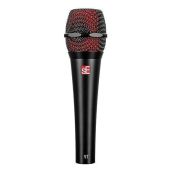 SE Electronics V7 BLACK Supercardioid Microphone with Shock Mount - Studio Quality Handheld Mic