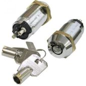 SECO-LARM SS-090-2H1 Tubular Key Lock Switch: SPST, 2A @ 12VDC, Removable Key, ON/OFF Control