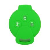 SEGADEN Light Green Silicone Key Fob Case for Mercedes Benz Smart Fortwo - 3 Button Remote Protector