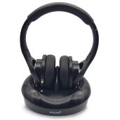 SEREONIC WH100 Wireless TV Headphones with UHF RF Transmitter Charging Dock Up to 150ft Range - No Audio Delay - Analog and Digital Optical System - Ideal for TV Watching Without The Blaring Volume