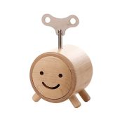 SOFTALK 18-Note Wooden Music Box - Perfect Gift for Christmas, Birthdays & Valentine's Day (Cylindrical, 'One Love' Tune)