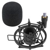 Buy SUNMON SM58S Microphone Shock Mount with Foam Windscreen - Vibration & Noise Absorption for SM58 Dynamic Mic