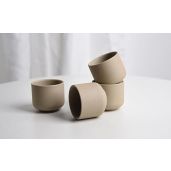 SYJAN HOME 4-Piece No Handle Ceramic Teacup Set - Japanese Kung Fu Tea Cups, 3.5oz Perfect for Tea Lovers